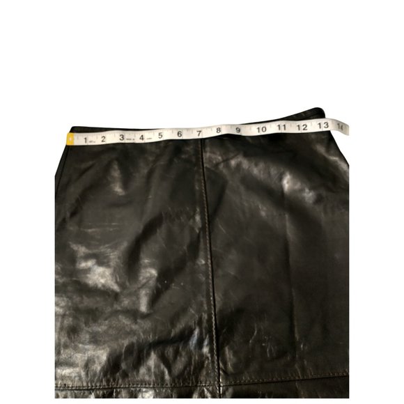 Armani Exchange Black Leather Pencil Skirt size 0 like new - Picture 2 of 11